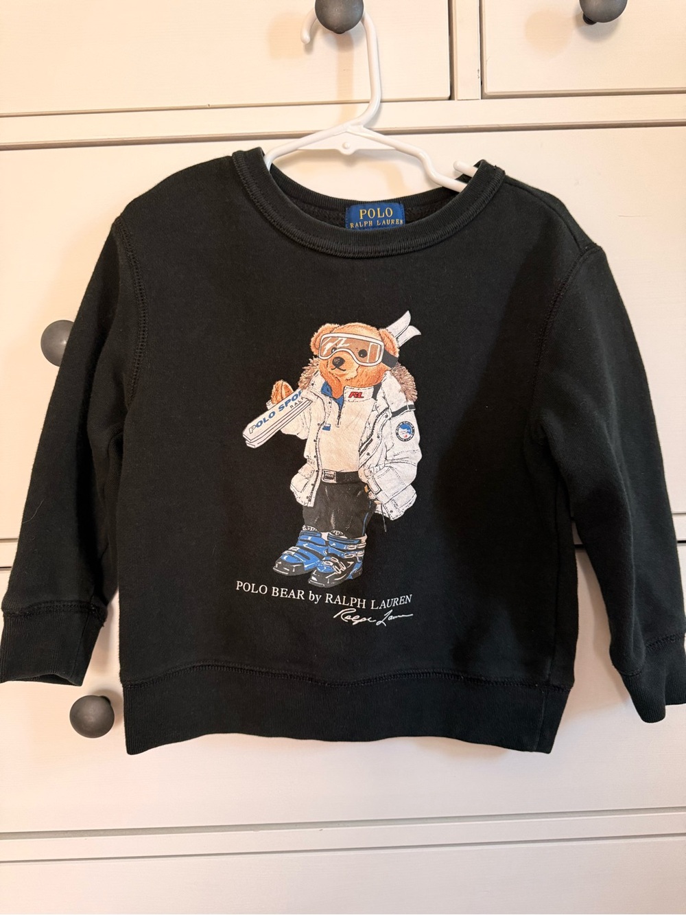 Polo by Ralph Lauren Black Kids Bear Ski Sweatshirt
